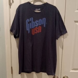 Gibson USA Men's Navy and Red Tee